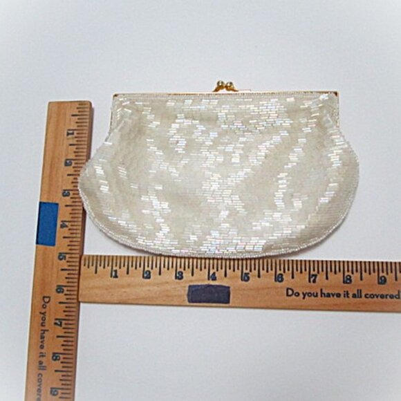Laura Gayle Beaded Bag Formal Evening Ivory - Picture 5 of 6